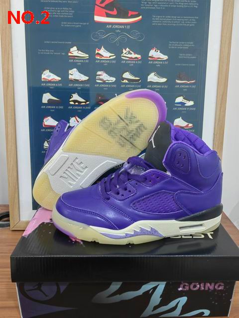 Air Jordan 5 Men Shoes We The Best Purple;